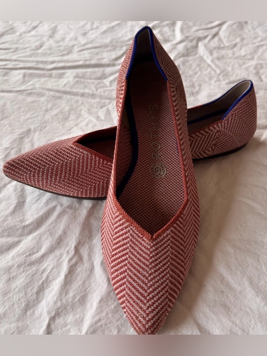 Rothy's Shoes - Rothy's The Point Flats Amber Metallic Herringbone Womens Size 8